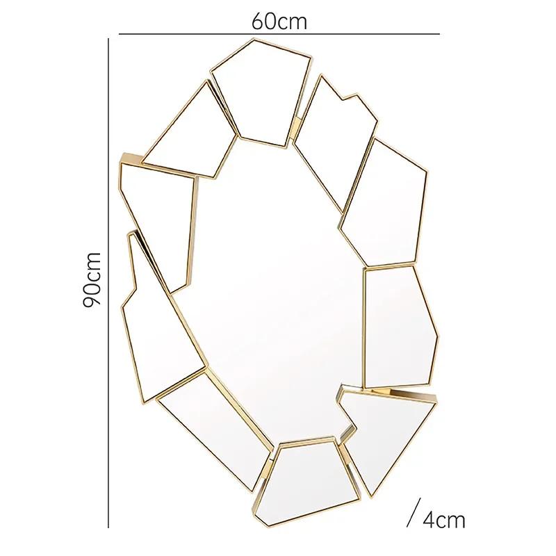 

Дизайн Нерегулярний Вінтаж Дзеркало Настінне Nordic Висяче Абстрактне Велике Дзеркало Передпокій Specchio Da Parete Прикраса Кімнати Естетичний золотий