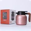 Large Capacity Titanium-Plated Teapot with Handle and Smart Temperature Display