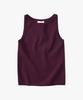 SUARE WOMEN Cotton Cross Sleeveless Knit Plum