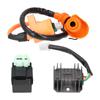 Zündspule Gleichrichter Magnet Relais Zündkerze 6Pin AC CDI Kit Fit für GY6 50cc 150cc 125cc