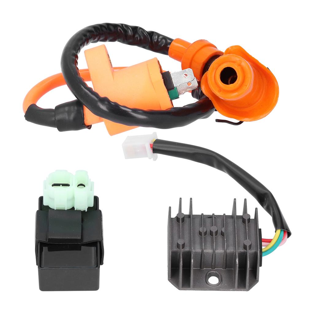 Zündspule Gleichrichter Magnet Relais Zündkerze 6Pin AC CDI Kit Fit für GY6 50cc 150cc 125cc