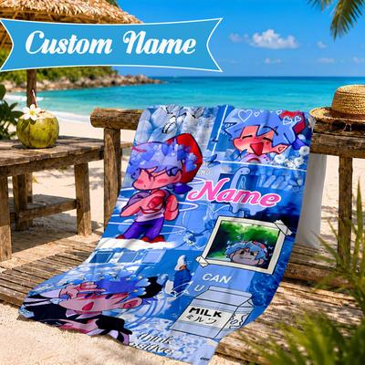 Custom Name Friday Night Beach Towel Microfiber Beach Towel, Lightweight and Quick-Dry, for Summer Travel, Swimming Pool Gift