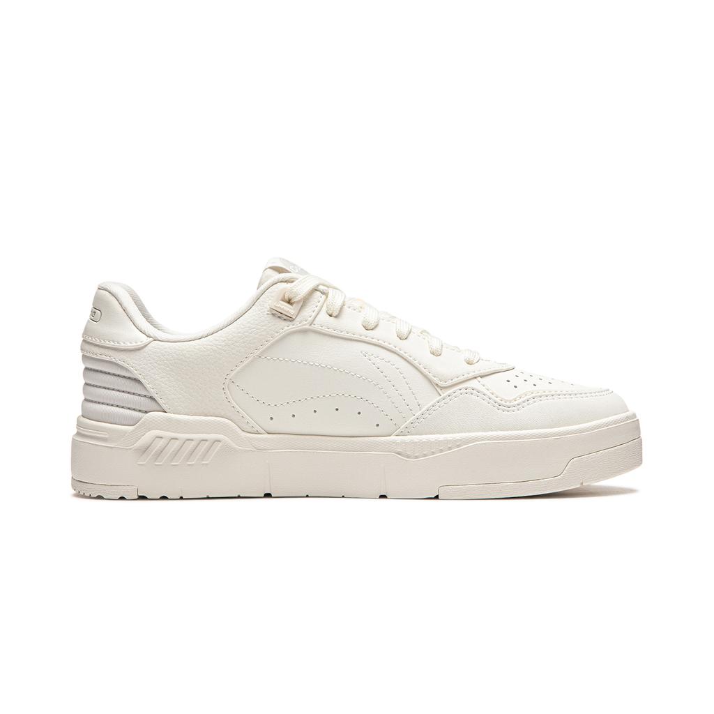 New LiNing Common 80s Slip Resistant Abrasion Resistant Low Top Skateboard Shoes Women's White AGCU084-2