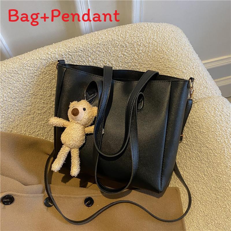 Tote Bag For Women Pu Leather Retro Large Handbag With Zipper For School And Casual Use