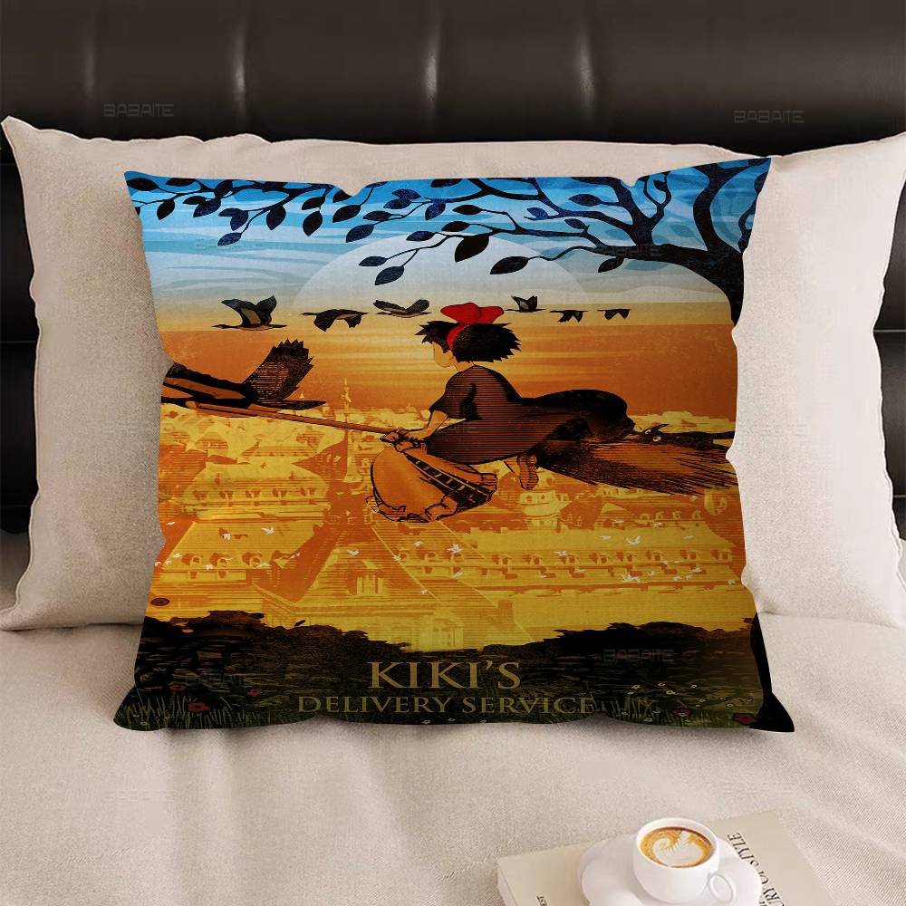 K-Kikis D-Delivery S-Service Pillow Cover for Bedroom Room and Living Room Sofa Decorative Cushion Cover