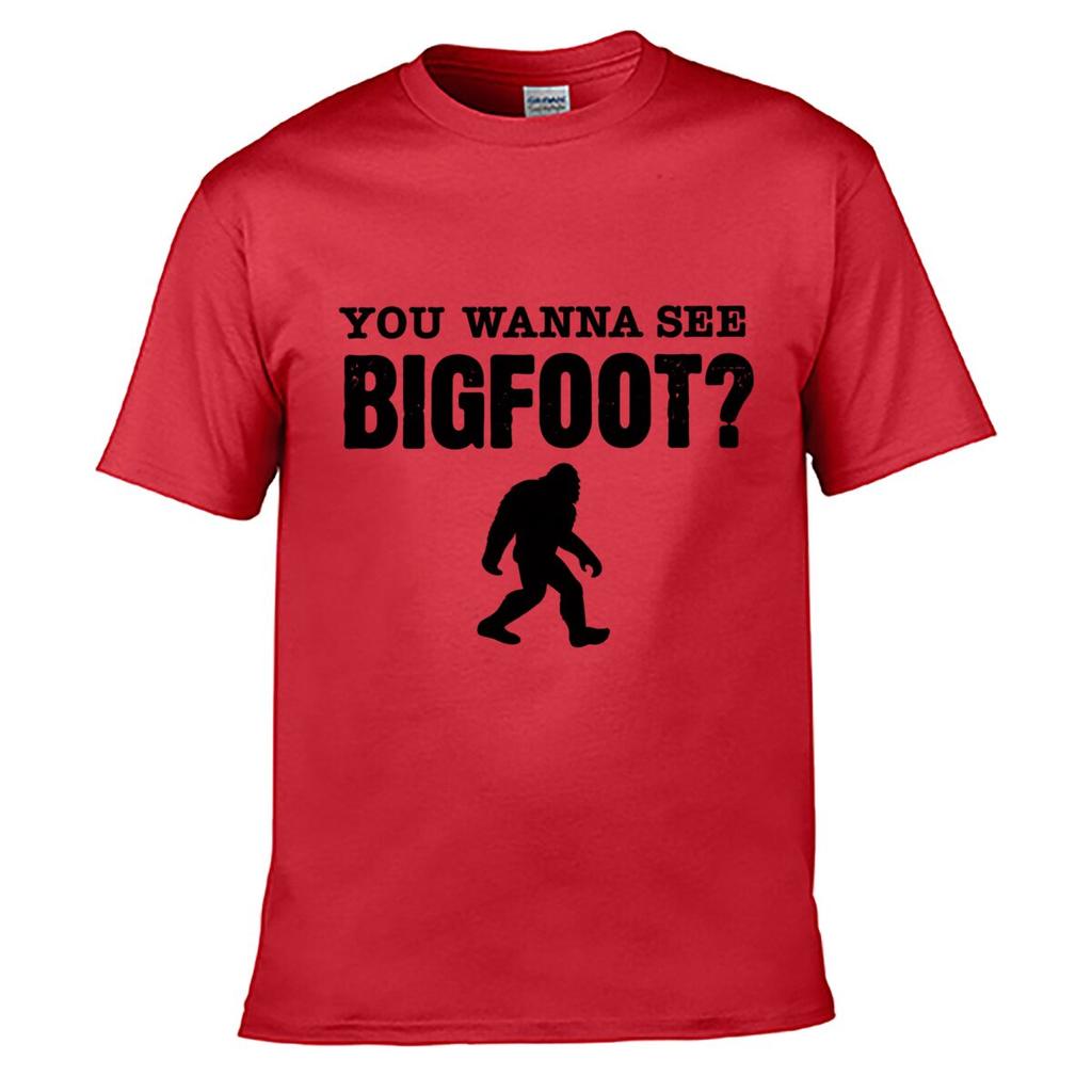 You Wanna See Bigfoot Sasquatch Silhouette Funny Question Unisex Summer TShirt Top