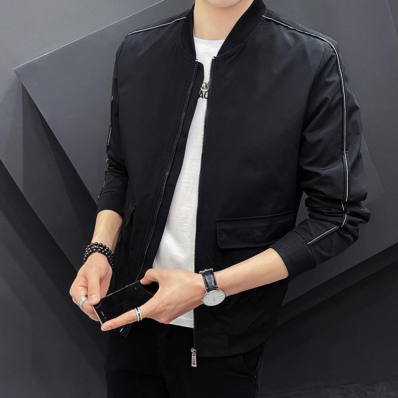 Autumn and Winter Men's Jacket Korean Version Fashion Slim Jacket Youth Baseball Collar Clothing Casual On Clothes