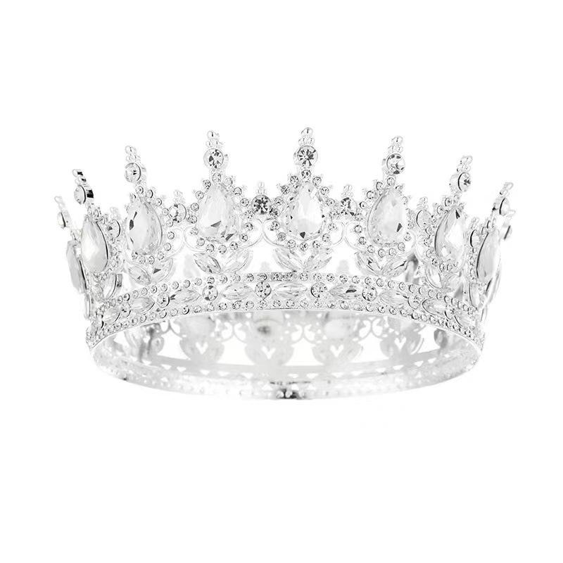 European Baroque Rhinestone Bridal Crown
