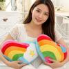 40X35Cm Rainbow Heart Plush Pillow Stuffed Colorful Sweet Cushion Sofa Chair Home Decoration Halloween'S Day Gift