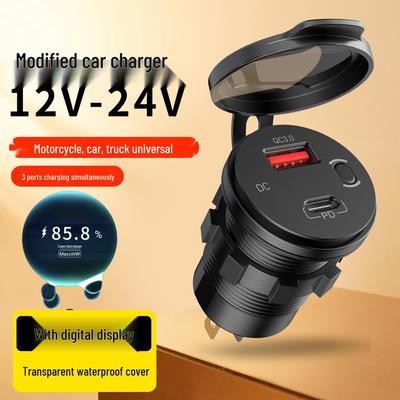 Car & Motorcycle QC3.0+PD Port Mobile Charger for Phone & Boat Modification