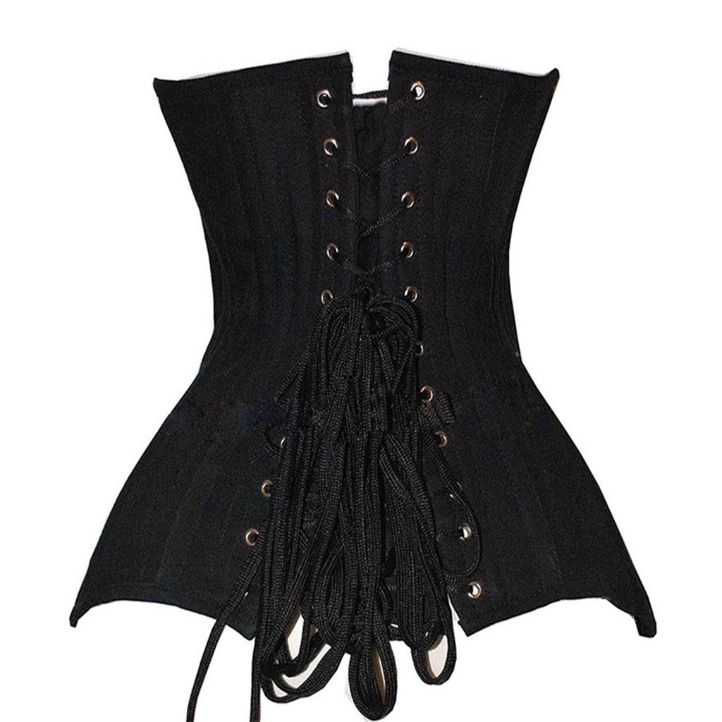 Gothic Solid Color Lift Up Female Waist Corset Wide Polyester Belt Women Fashion Slimming Waistband Adjustable Corsets