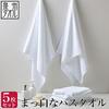 Terry Labo Pure White Bath Towels, Set of 5, Made In Japan, Senshu Towels (Approx. 60 X 120 Cm), White