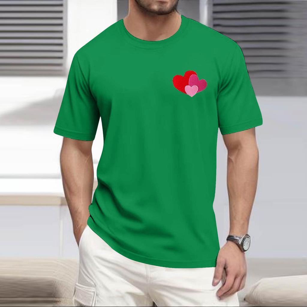 Men's  Popular T-shirt Printed Round Neck Short Sleeve T-shirt