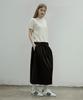 Waiowai Corduroy Double-Pleated Long Skirt_Brown