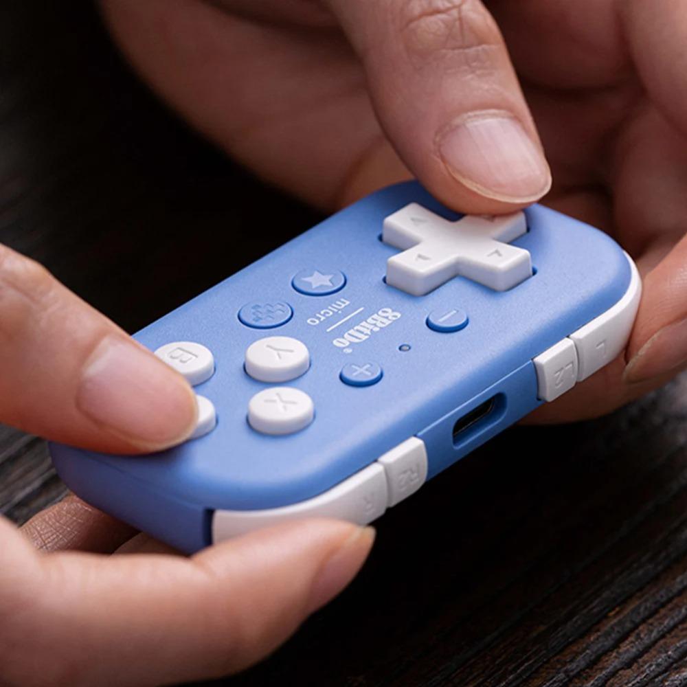 

Карманный контроллер 8Bitdo Micro Gamepad, совместимый с Bluetooth, предназначен для 2D-игр, портативная консоль для Switch/Raspberry Pi