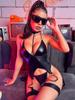 New Sex Underwear Sexy Women Patent Leather Chain Shapewear Sex Set Wholesale
