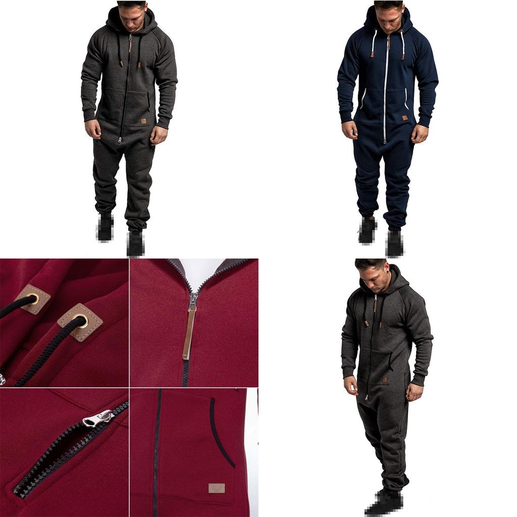 Luxurious Comfort Mens Tracksuit Jogging Hoodie Coat Pants One Piece Jumpsuit