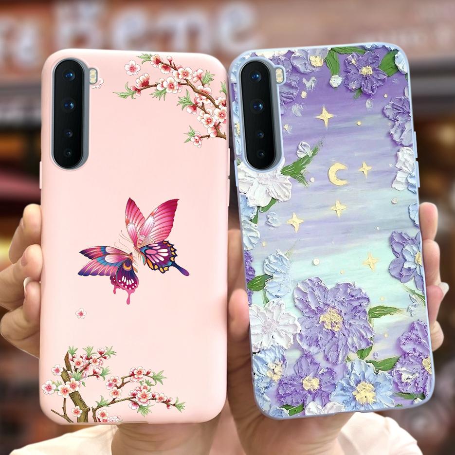 For Oneplus Nord Case AC2001 AC2003 Cute Dinosaur Cartoon Cover 6.44'' Soft Silicone Phone Cases For One Plus Nord 1+Nord Bumper