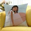 Surfboard Surfing Art Surf Girl   Various Sizes Square Pillow Case For Car Home Bedchamber Decor
