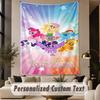 Custom Text Printed Tapestry My Little Pony Pattern Large Wall Hanging Indoor Room Decor