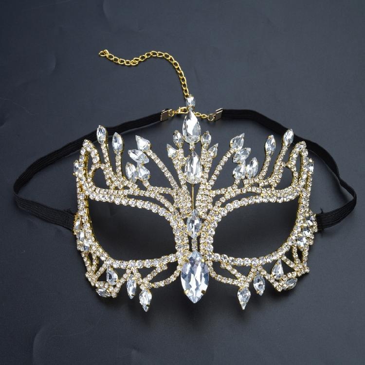 Strass-Maskenballmaske Halbgesichtsmaske Maskenball Kostümzubehör Für Männer Frauen Halloween Kostümzubehör