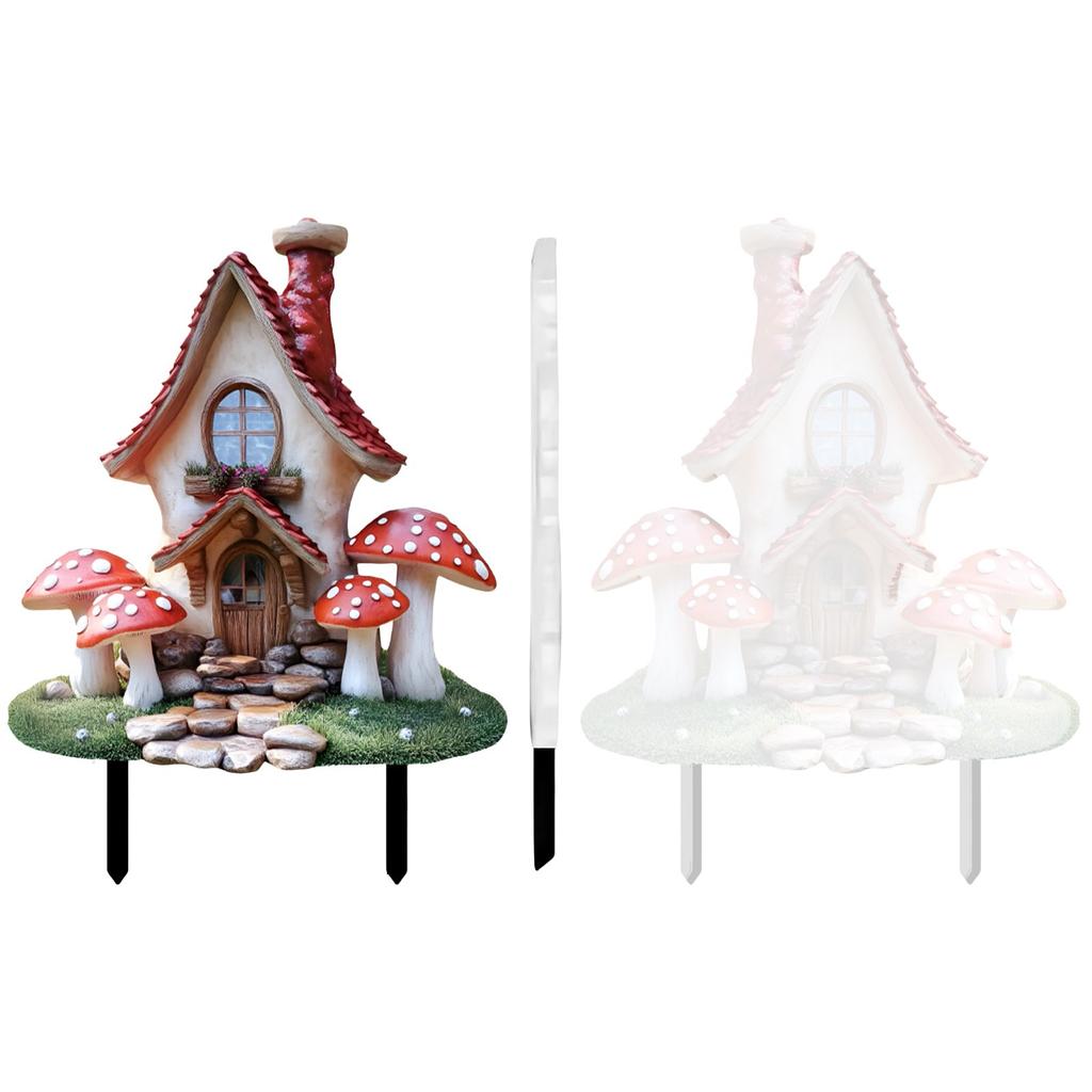 PVC Garden Card Insertion Creative Forest Garden Decoration Ground Insertion Rural Atmosphere Decoration Plugin