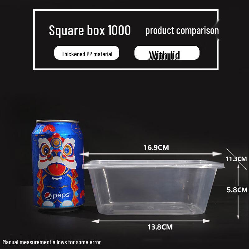 

Transparent Disposable Rectangular Food Containers with Lids