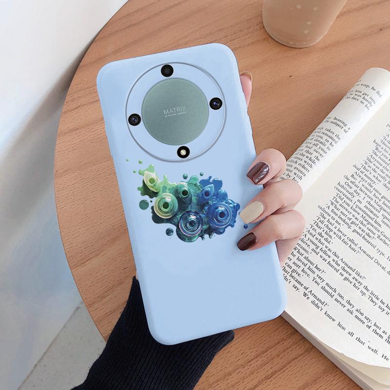For Honor X9a X9b X9c Magic5 6 7 Lite 5G Case Fashion Leopard Print Back Cover Soft TPU Shockproof Funda Marble Texture Shell