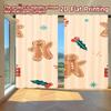 2D FLAT PRINTING 2pcs Curtains (Without Rod) Gingerbread Christmas April Fools Is Day Festival Fashion Curtains Fabric Curtains