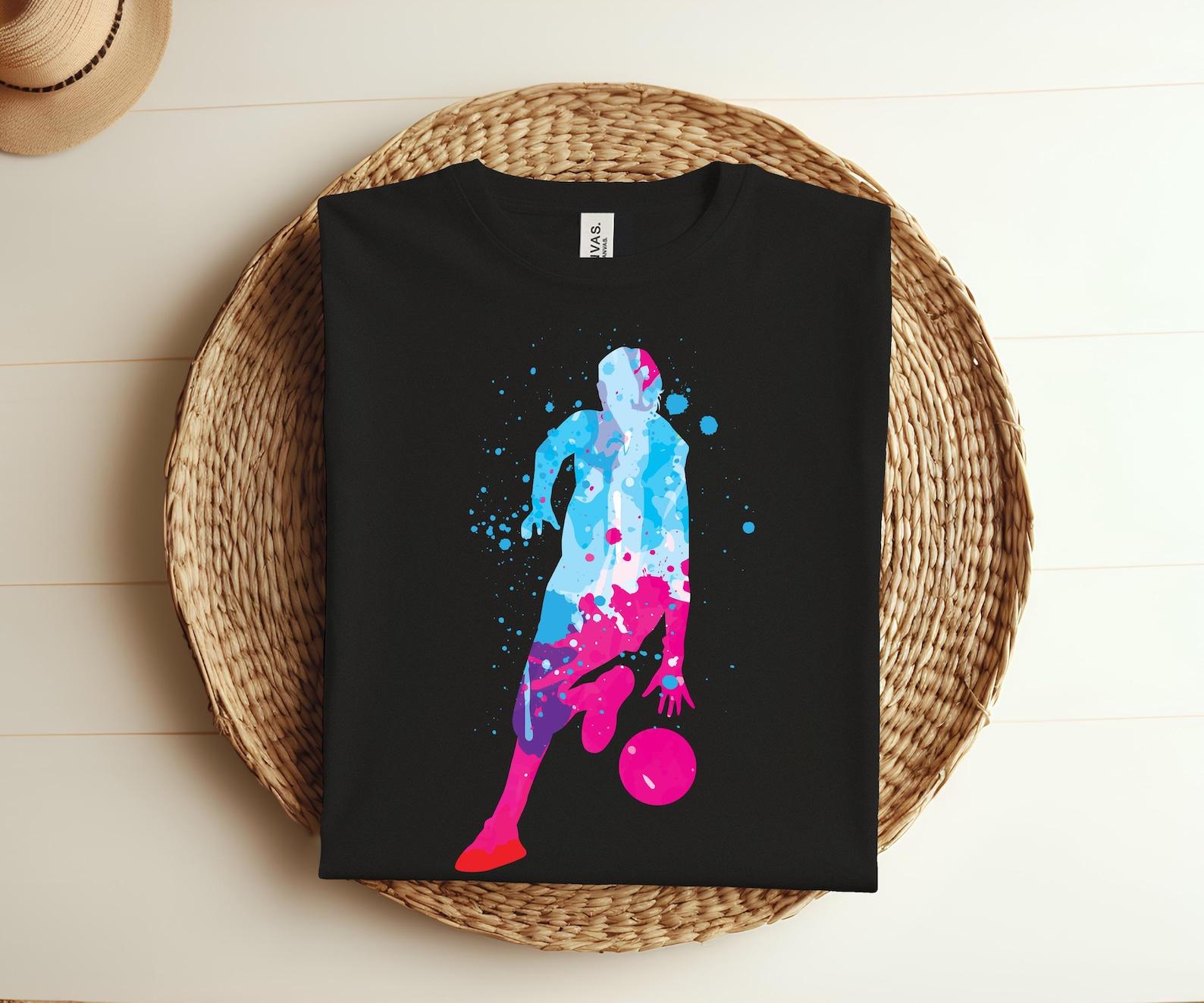 Basketball Colourful Splatters Art Teensbasket Ball Coaches T-Shirt, Cool Basketball Game Lover Gift, Cool Basketball Player Coach Shirt, 140
