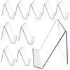 10Pack Large Clear Acrylic Book & Tablet Display Stands A-Frame Holders for Books Pictures IPads CDs Artwork Home Decor Stand
