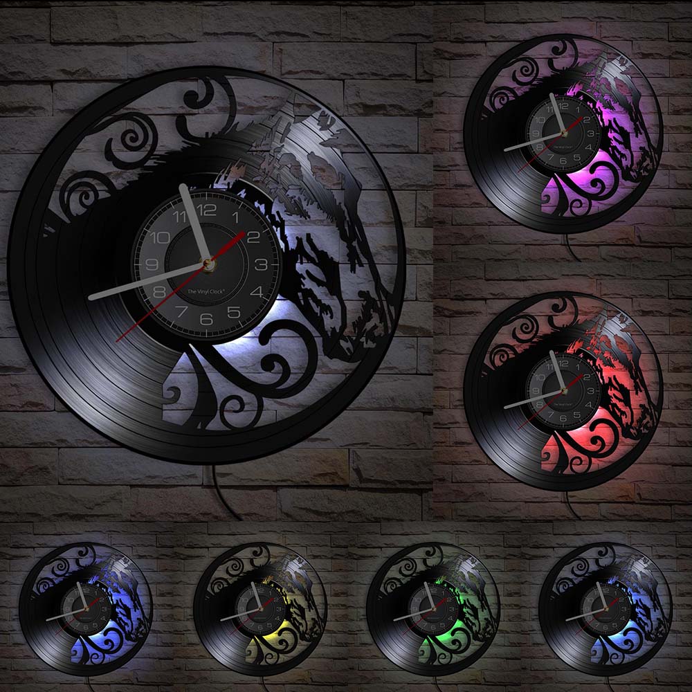 Galloping Horses Wall Art Interior Design Wall Clock Vinyl Record Clock Home Decor Mustang Wild Horse In The Wind Horse Gift