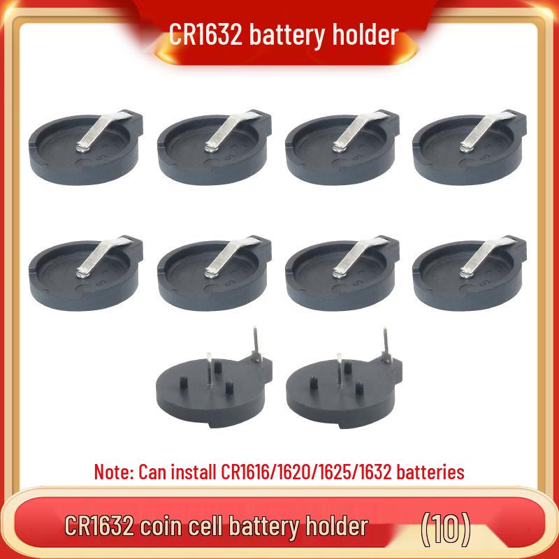 3V Coin Battery Holder for CR2032, CR1220, CR1632, CR2450 - Spring Contact SMD Connector