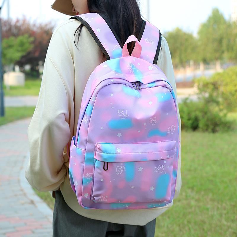 College Student Three-piece Set Student Schoolbag Casual Backpack