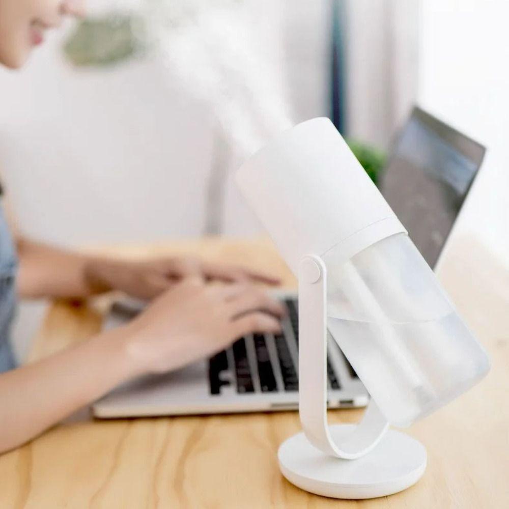 360° Drehbarer Mini-Luftbefeuchter 450ml Kabelloser Luftbefeuchter Desktop-Luftbefeuchter Nachtlicht
