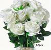 Rose di Seta Bianca Fiori Artificiali per San Valentino, Festival Qixi e Decorazioni per Matrimoni