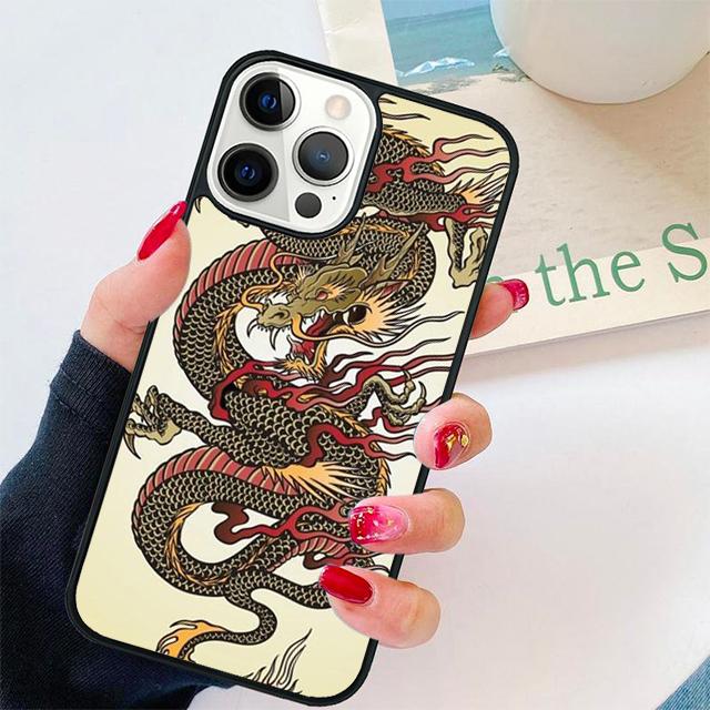 Traditional chinese Golden Dragon Phone Case Cover For iPhone 17 Air 15 16 Pro Max 14 13 12 11 Pro Max Plus