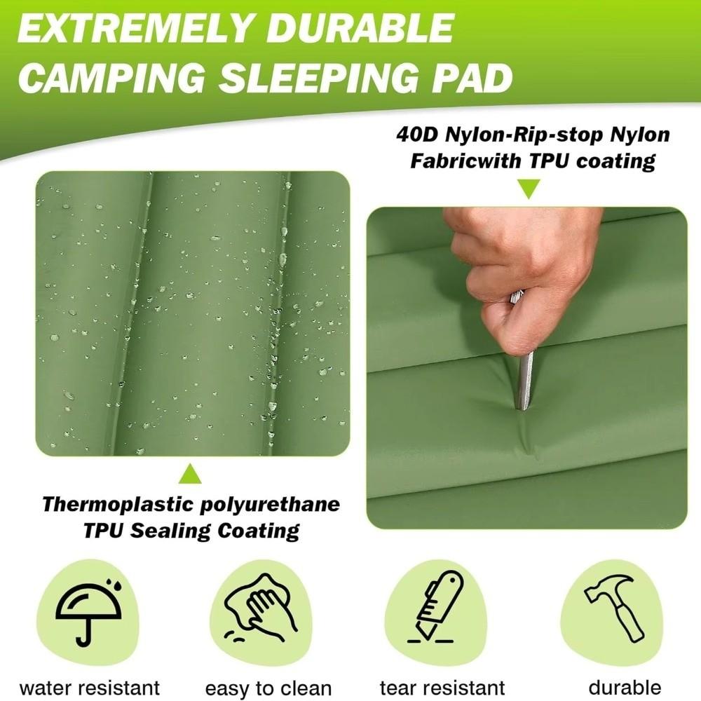 Self-Inflating Camping Sleeping Pad Extra Thick Inflatable Sleeping Pad Camping Mattress Fishing