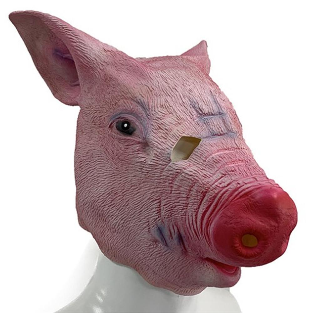 Masque de Cochon Dessin Animé Latex Drôle Accessoire de Costume d'Halloween Pour Cosplay et Fête
