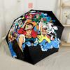 Adventure In One Piece World Outdoor Automatic Umbrella Compact 8-Rib Design Durable Plastic & Iron All-Season Umbrella for Travel Outdoor Accessory