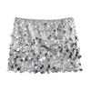 Women's Sequin Skirt High Waist Sparkly Bodycon Mini Skirt Glitter Stretchy Short Party Night