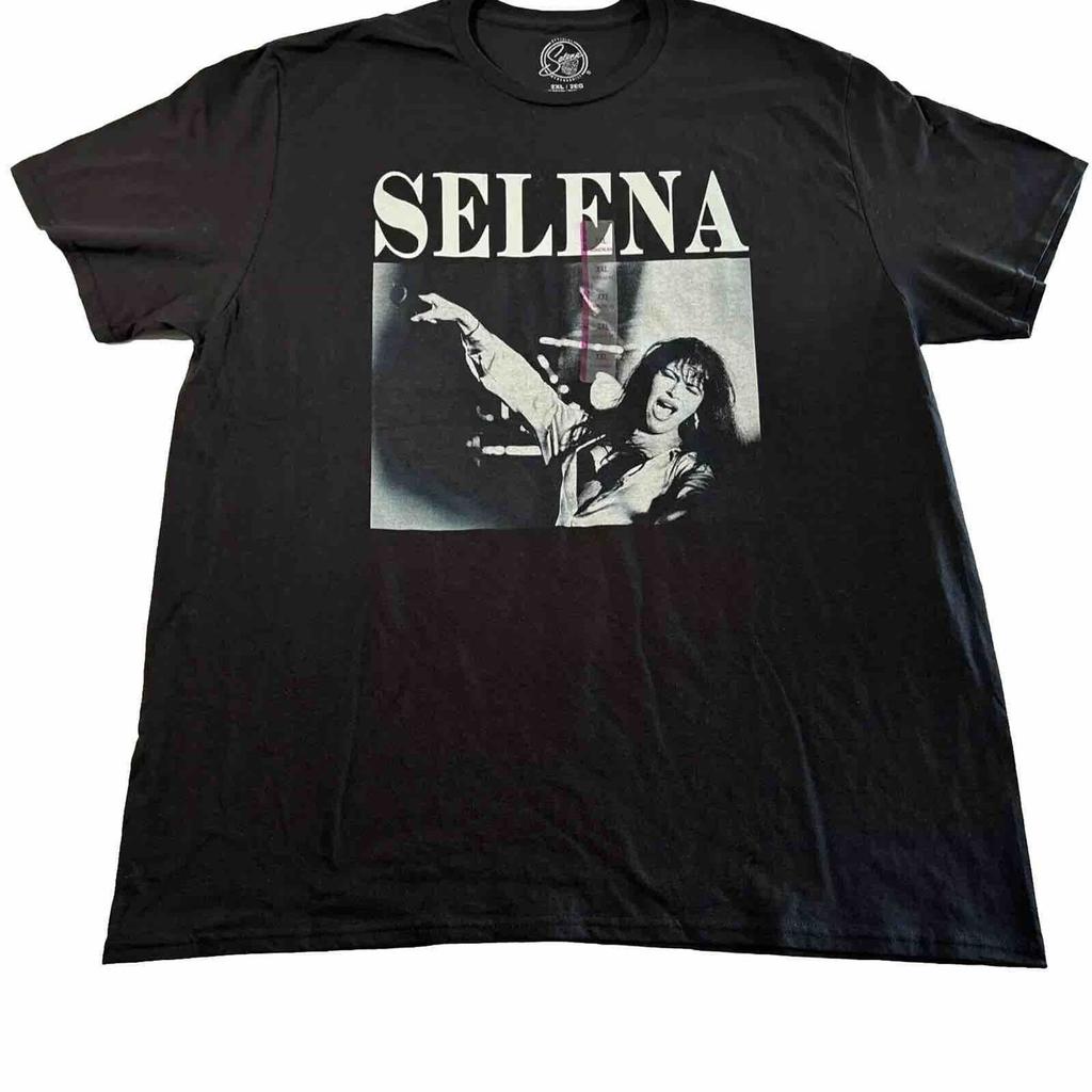 Selena Queen of Cumbia Tejano Music Men's Black T-Shirt Size XXL Unisex T-Shirt