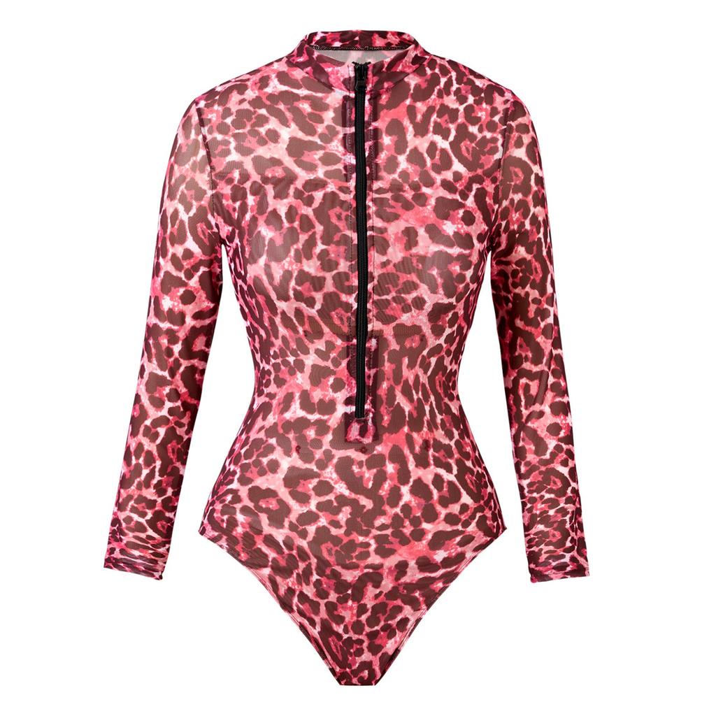 Women's Sexy V,Neck Printed One,Piece Swimsuit