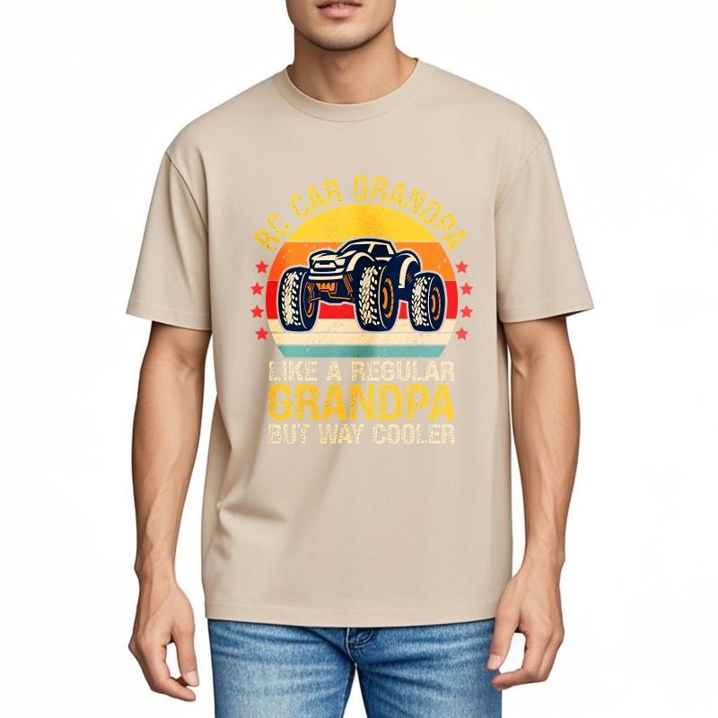 Vintage Summer Women tshirt Rc Car Grandpa Like A Regular Grandpa But Way Cooler Short Sleeve Solid Color ONeck Tshirt