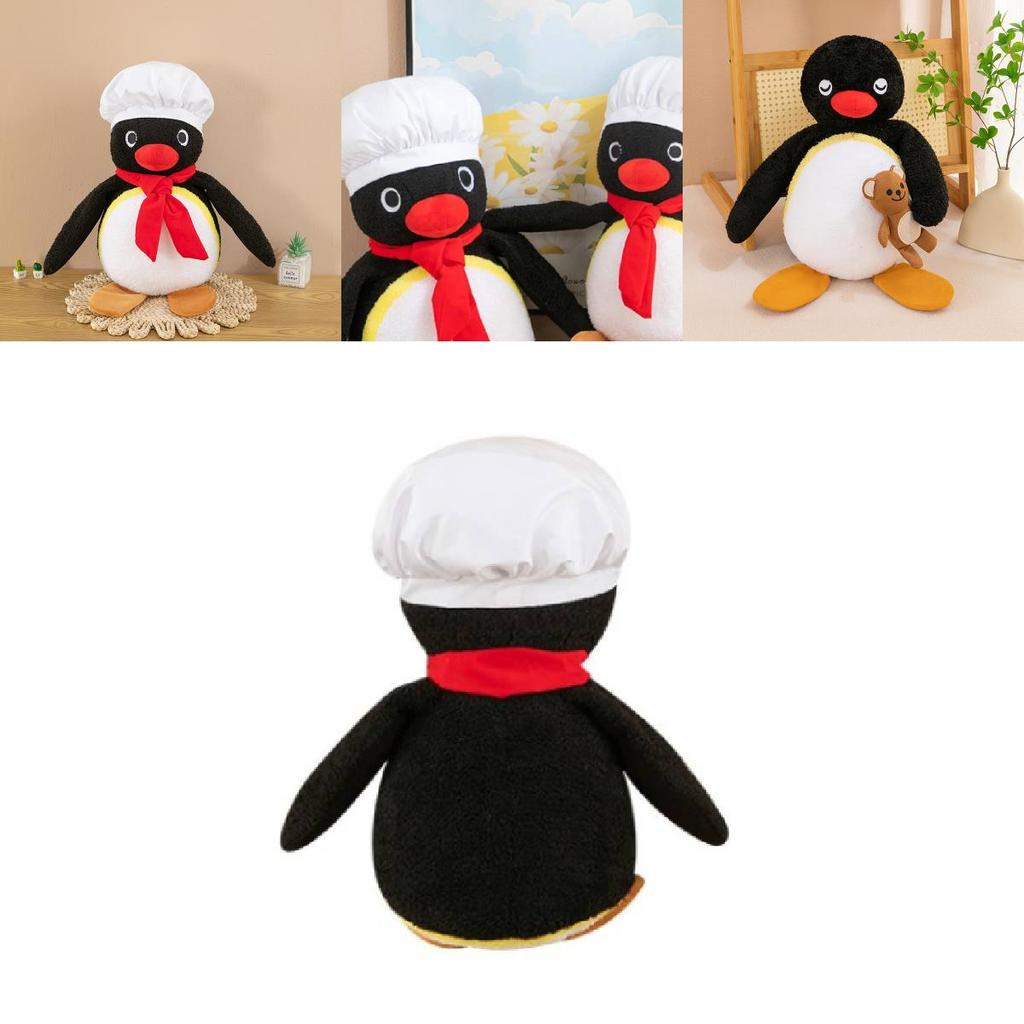 Adorable Pingu Chef Penguin Plush Toy Soft And Cute Penguin Stuffed Animal For Kids