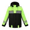 High Visibility Reflective Two-Piece Raincoat and Pants for Outdoor Patrol & Riding