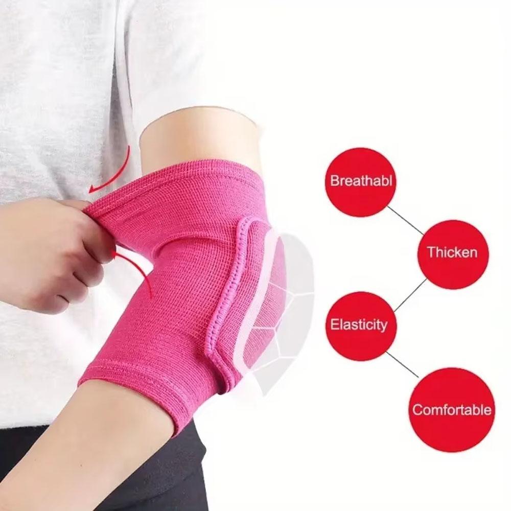 2Pcs Breathable Elbow Braces Thick Sponge Elbow Pad Compression Sleeve for Sport Volleyball Basketball Pain Relief Elbow Support