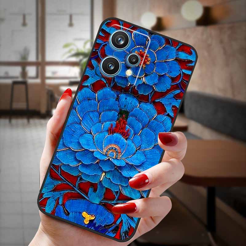 For Realme 9 Pro 5G 2022 Case Cartoon 3D Emboss Flower Relief Phone Cases For realme 9 Pro Plus 5G Silicon Cover Realme9 9pro+