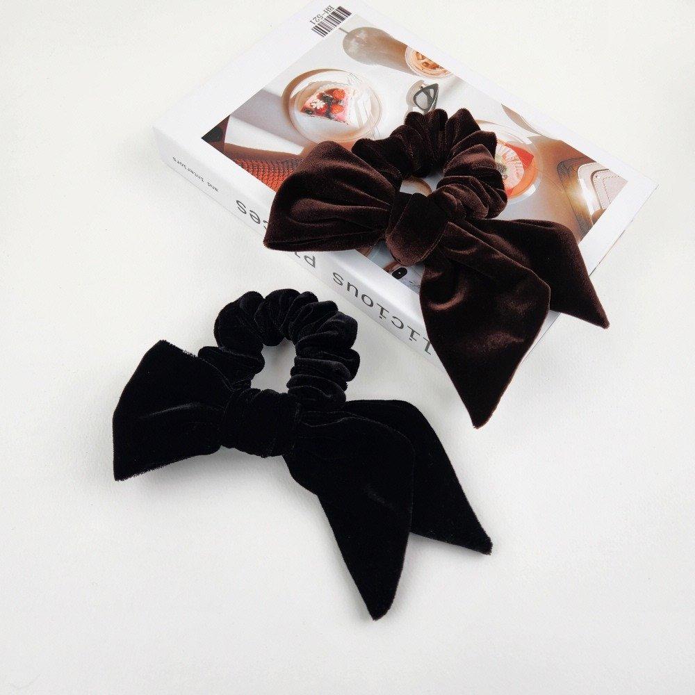 

Domestic hair tie, velvet ribbon, scrunchie, hair tie, hair scrunchie, 1582 black
