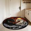 3D Dragon Bathroom Rug Absorbent Floor Mat with Anti-Slip Backing Realistic Dragon Decorative Rug for Bedroom Living Room Playroom